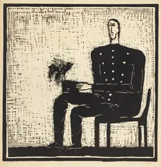 Danuta Knosała, Niedziela I, linoryt, papier, 58