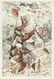 Stanisław Gawron, Diabeł z dzieckiem, 1975, 1975, akwaforta, akwatinta, 62
