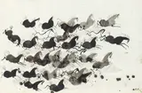 Józef Wilkoń, Tabun, 2011, 2011, tusz, papier, 31