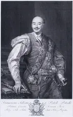 Domenico Cunego, Portret Franciszka Salezego Potockiego, 1782, 1782, według Marcello Bacciarellego (1731-1818) miedzioryt, papier