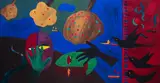 Ewa Kuryluk, Bez tytułu (Maski), 1968, 1968, olej, płótno