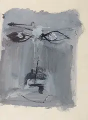 Roman Opałka, Twarz, 1957, 1957, tempera, tusz, papier, 27
