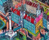 Edward Dwurnik, Plac Zamkowy, 2017, 2017, akryl, płótno