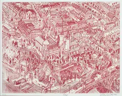 Edward Dwurnik, Płock, 2002, 2002, technika graficzna własna, papier, 34