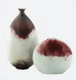 Magdalena Winiarska-Gotowska, Zestaw - dwa wazony, porcelana, autorskie szkliwo