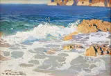 Feliks Michał Wygrzywalski, Capri, 1923, 1923, olej, tektura