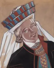 Zofia Stryjeńska, Dziewczyna z okolic Lublina, przed 1939, gwasz, tektura