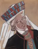 Zofia Stryjeńska, Dziewczyna z okolic Lublina, przed 1939, gwasz, tektura