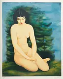 Moïse Kisling, Akt, litografia barwna, papier, 74