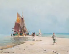 Henryk Baranowski, Nad morzem, olej, płótno