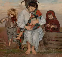 Wlastimil Hofman, Madonna, ok. 1925, 1925, chromolitografia barwna, papier
