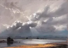 Borys Michalik, Pejzaż, pastel, papier