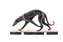 Irénée Felix Rochard, Figura charta, l. 30. XX w., stop metali, podstawa marmurowa