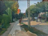 Kazimierz Śramkiewicz, Ulica Podhalańska w Oliwie, 1952, 1952, olej, płótno