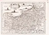 Johannes Janssonius Waeserghen, Prussia, Mapa Prus pochodząca z „Atlas Sive Cosmographicae“, Amsterdam, 1676 miedzioryt