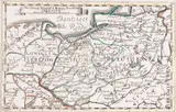 Gabriel Bodenehr, Das Königl. Polnisch u. Königl. Preussische Preussen…, Augsburg, ok. 1720 miedzioryt kolorowany w epoce, 15