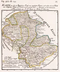 Daniel Friedrich Sotzmann, Karte von den im Oppelschen Creise neu angelgten Oertern…, Mapa okolic Opola, wyd. J. F. Unger, 1791 drzeworyt kolorowany w epoce, 15