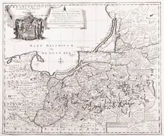 Peter Schenk, Regni Prussici Accuratissima Delineatio, Mapa Królestwa Prus, Amsterdam, ok. 1710 miedzioryt, 49