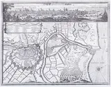 Erik J. Dahlberg, Dantiscum /Ichnographia Urbi Gedani et Castelli…, Widok, mapa i plan okolic Gdańska, rycina pochodząca z dzieła S. Pufendorfa „De Rebus a Carlo Gustavo", Norymberga, 1696 miedzioryt, 30