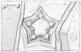 Matthäus Merian, Festung Driesen, Plan twierdzy Drezdenko, Frankfurt n. Menem, ok. 1650 miedzioryt, 23