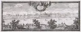 Erik J. Dahlberg, Urbs Warsovia Sedes Ordinaria Regum, Panorama Warszawy widziana od strony Pragi, pochodząca z dzieła S. Pufendorfa „De Rebus a Carolo Gustavo...”, Norymberga 1696 miedzioryt