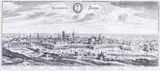 Matthäus Merian, Dantiscum. Dantzig, Widok Gdańska z Biskupiej Górki, pochodzący z dzieła „Topographia Electoratus Brandenburgici et Ducatus Pomeraniae”, wyd. Spadkobiercy Meriana, Frankfurt n. Menem, 1652 miedzioryt