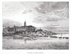 Gustav Schönleber, Marienburg. Von Gustav Schönleber, Widok Zamku w Malborku, Stuttgart, ok. 1880 drzeworyt, 17