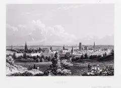 Henry Winkles, Kloster Oliva bei Danzig, Opactwo cysterskie w Oliwie, według B. Petersa, 1840 staloryt