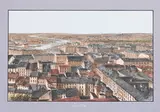 Hubert Clerget, Stettin, Widok Szczecina, 1885 drzeworyt kolorowany, wym. widoku 14