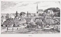 Hans Bartels, Misdroy, Widok Międzyzdrojów, Stuttgart, ok. 1880 drzeworyt, wym. widoku 10