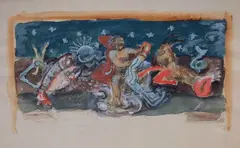 Henryk Hayden, Znaki zodiaku, akwarela, gwasz, papier