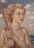 Albert Lipczyński, Portret kobiety, olej, płyta