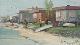Henryk Baranowski, Rewa, olej, tektura