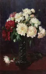 Ignacy Zygmuntowicz, Peonie, olej, płótno