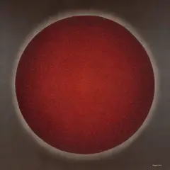 Circle of Light: Red, 2025 by Magda Żak, 2025, akryl, pasta strukturalna, płótno, sold Feb 2026