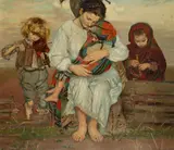 Wlastimil Hofman, Madonna, ok. 1925 r., 1925, chromolitografia, papier