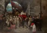 Stanisław Batowski-Kaczor, Alegoria odrodzenia Polski, 1919 r., 1919, olej, płótno, 92