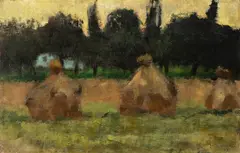 Józef Czajkowski, Pejzaż po zachodzie, 1897 r., 1897, olej, płótno