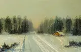 Wiktor Korecki, Chata pod lasem, olej, płótno