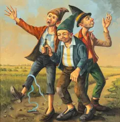 Dariusz Miliński, Wesoła kompania, 2007 r., 2007, olej, płótno