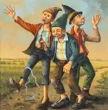 Dariusz Miliński, Wesoła kompania, 2007 r., 2007, olej, płótno
