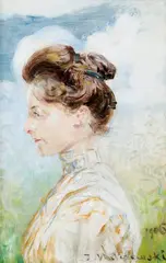 Jacek Malczewski, Portret Michaliny Janoszanki, 1906, 1906, olej, deska