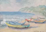 Widok plaży w Jastrzębiej Górze by Zofia Dziurzyńska-Rosińska, olej, płyta tekturowa, sold Nov 2025