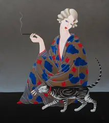 Urszula Tekieli, Chidori, 2025, 2025, olej, płótno