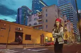 Mariusz Maksel, The girl with the red bandana, 2023, 2023, olej, płótno