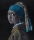 Szymon Ziarek, Dość niewyraźny portret / Dama 8 bitowa, olej, płótno