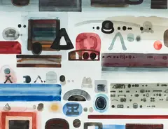 Jan Tarasin, Zapisy, 1998, 1998, akwarela, papier