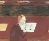 Aleksandra Waliszewska, Odwrócona, pastel, gwasz, papier