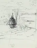 Jerzy Duda-Gracz, Studium krajobrazu z kapliczką, 1981, 1981