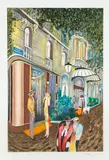 Ramon Dilley, Paris – Avenue Montaigne, 1990, 1990, litografia, papier BFK Rives, 66